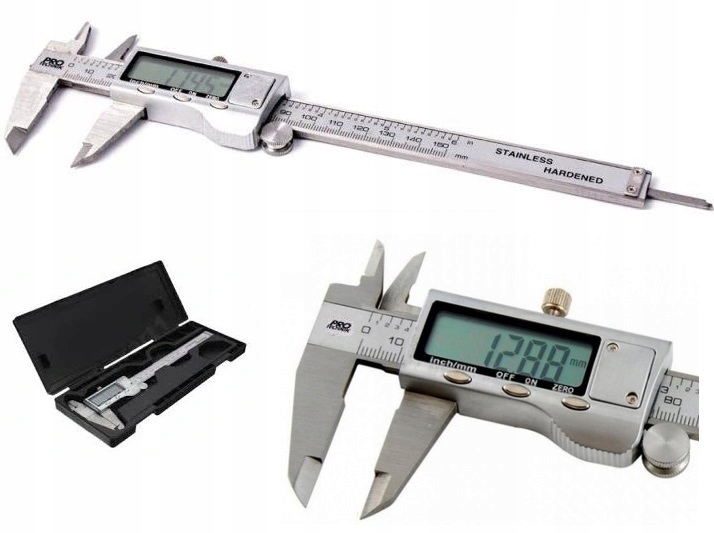 PRO-TECHNIK Suwmiarka elektroniczna LCD mm/cal cyfrowa 0,01mm dokładna