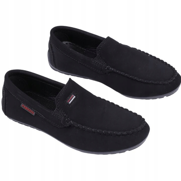 Mokasyny chłopięce czarne komunijne półbuty Marka Inna marka