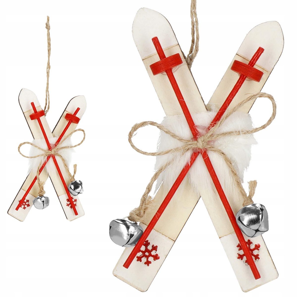 

Bombki Choinkowe Drewniana Zawieszka Narty 12cm