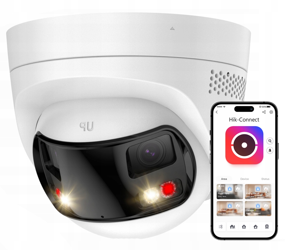 Kamera Ip Panoramiczna 6MPx HiLook by Hikvision IPC-T260HAD-LUF/SL Audio