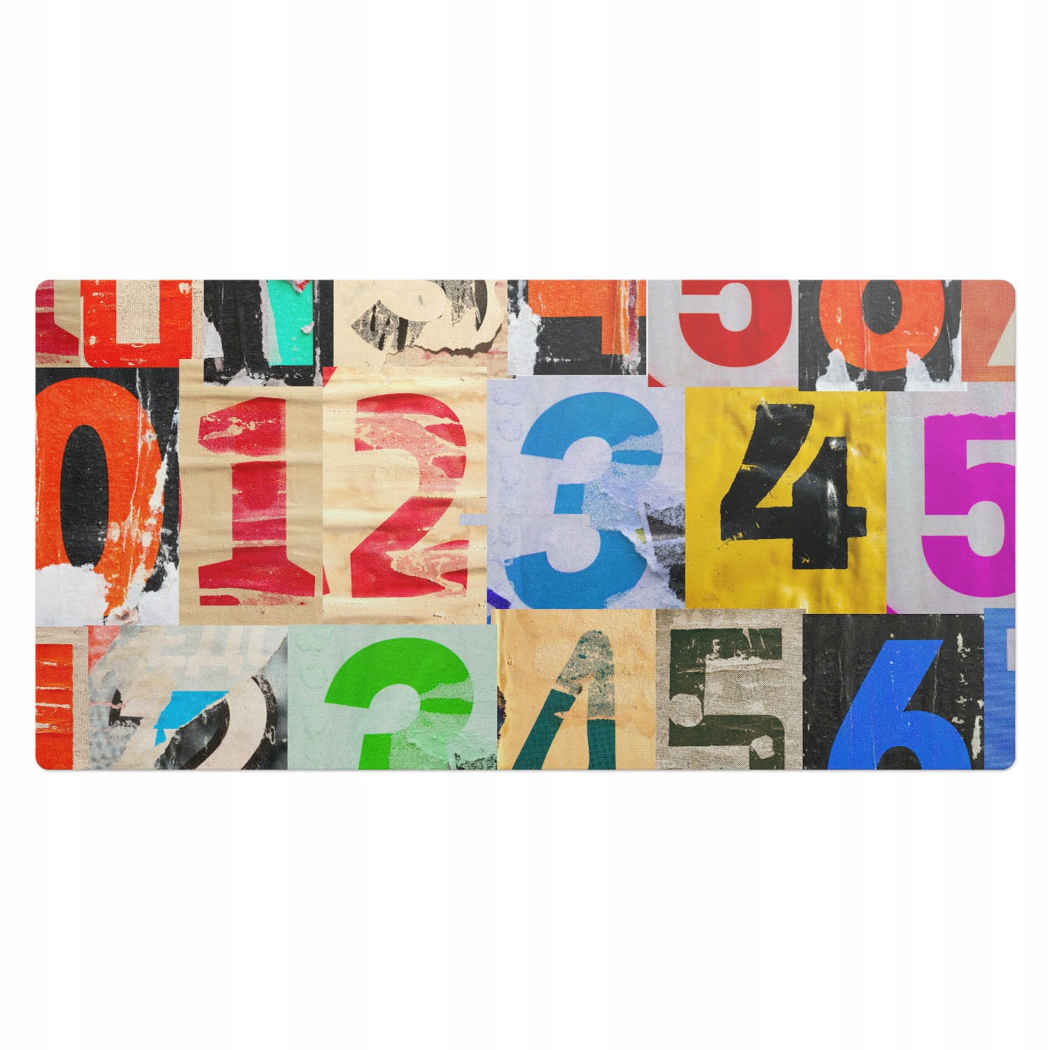 Ochranná podložka na pracovní desku s módním potiskem Digitální koláž v barvách 100 x 50 cm