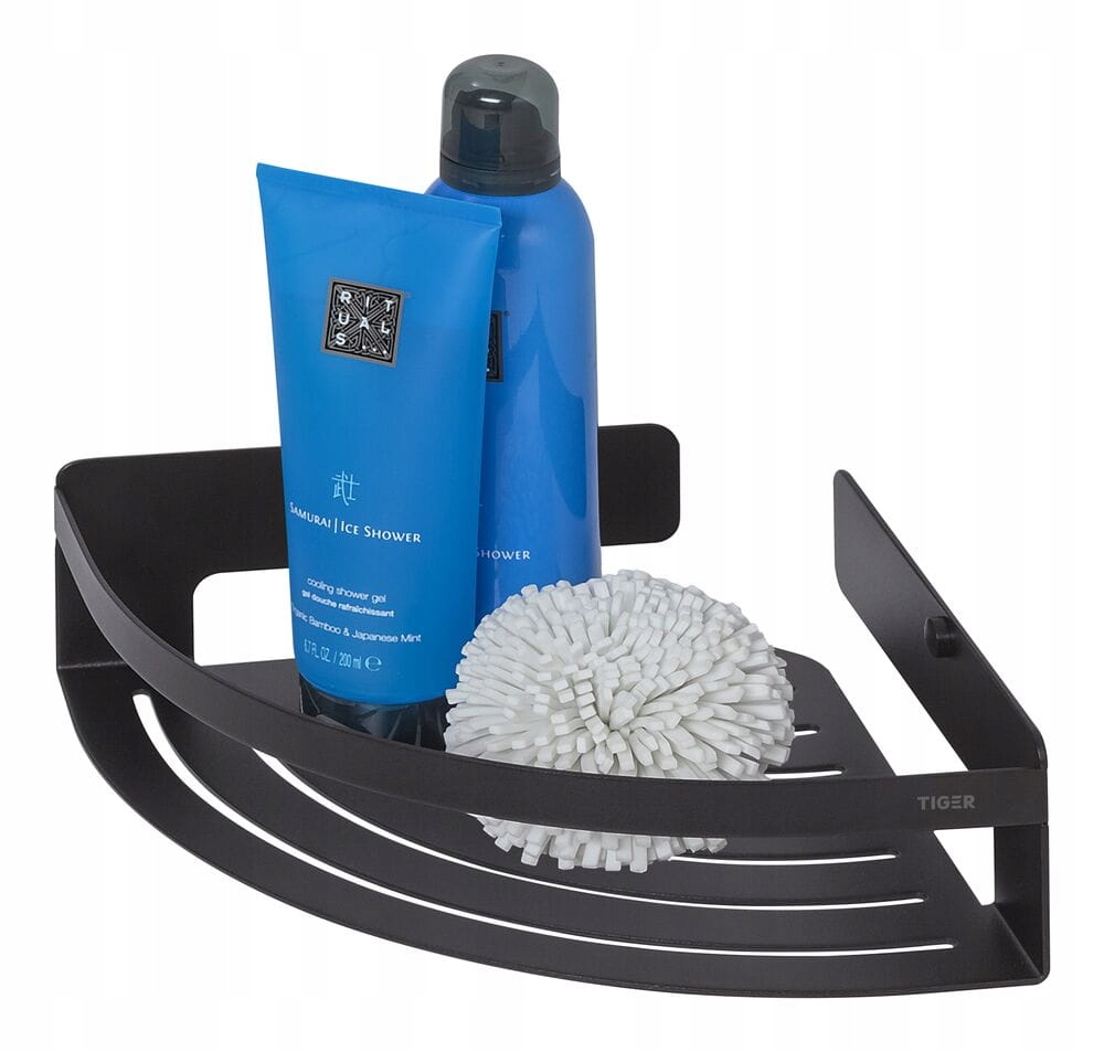 Tiger Caddy rohový sprchový košík veľký 22,4 cm čierny 1400630746