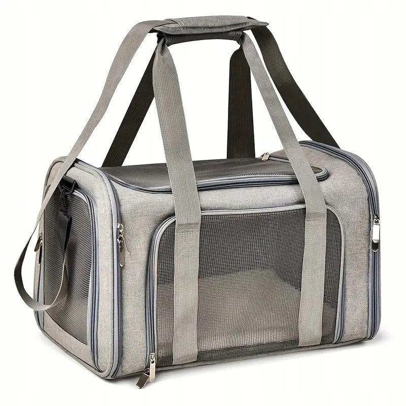 Transporter Dla Psa Kota Torba L Szara 51x33x33 Składany The Zoo