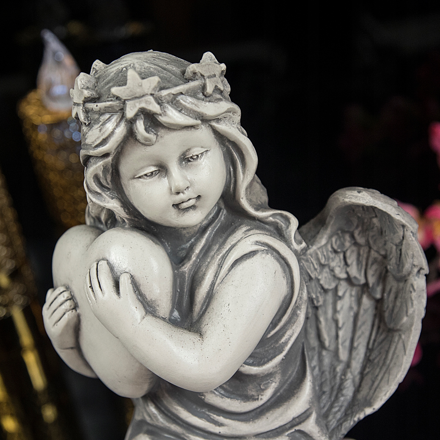 ZNICZ GIPSOWA FIGURKA NAGROBNA LAMPA LED 3XAAA Typ inny