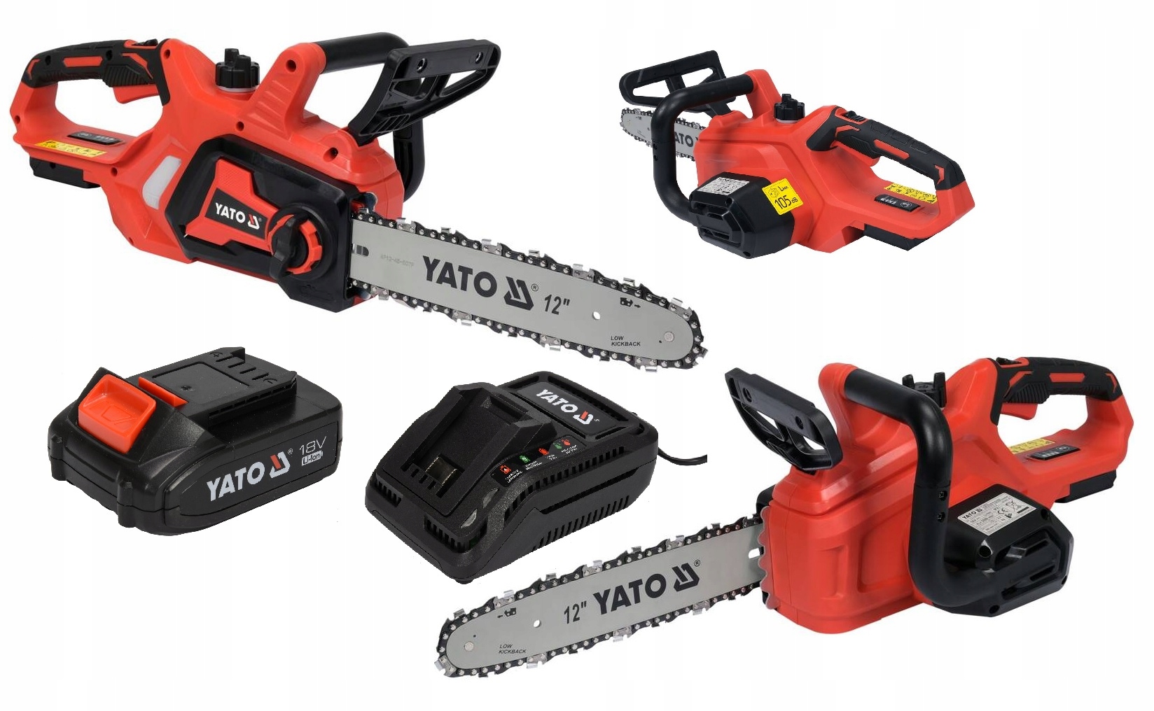 Řetězová Pila 12" 18V Akumulátor 4AH Nabíječka Yato YT-828137