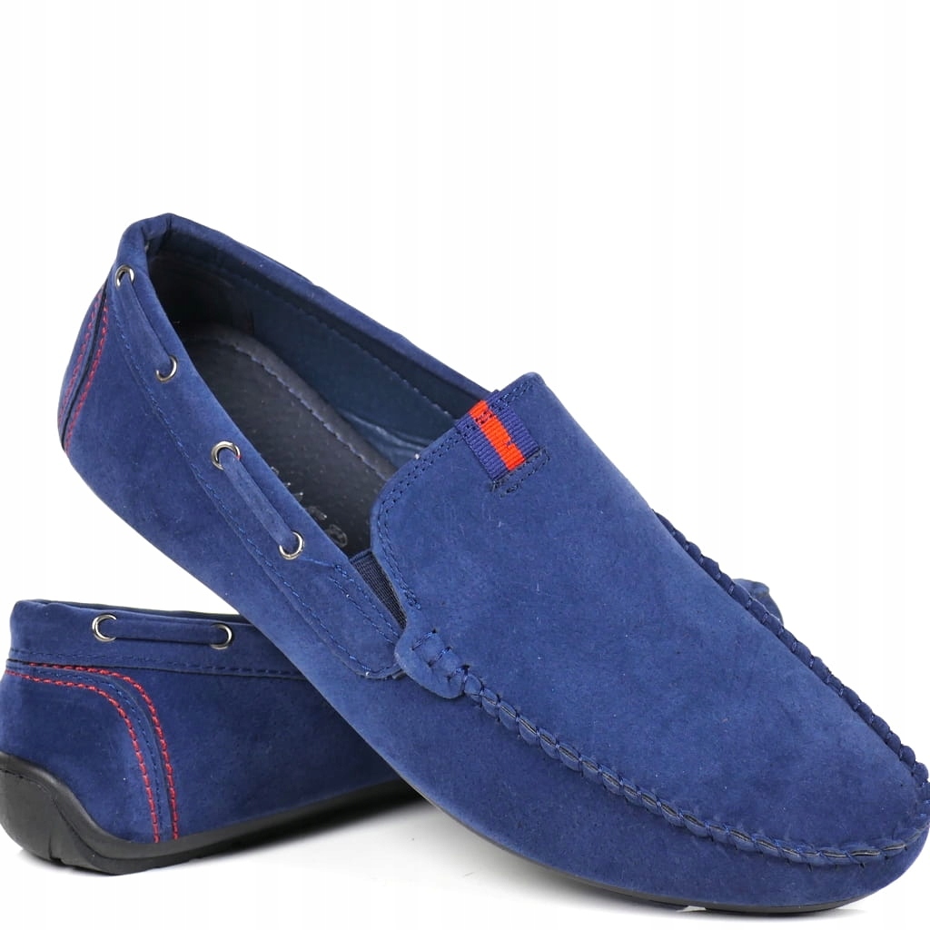 Modré Mokasíny, Semišové Boty Pro Různé Příležitosti, Módní Lehká Stélka, Kůže