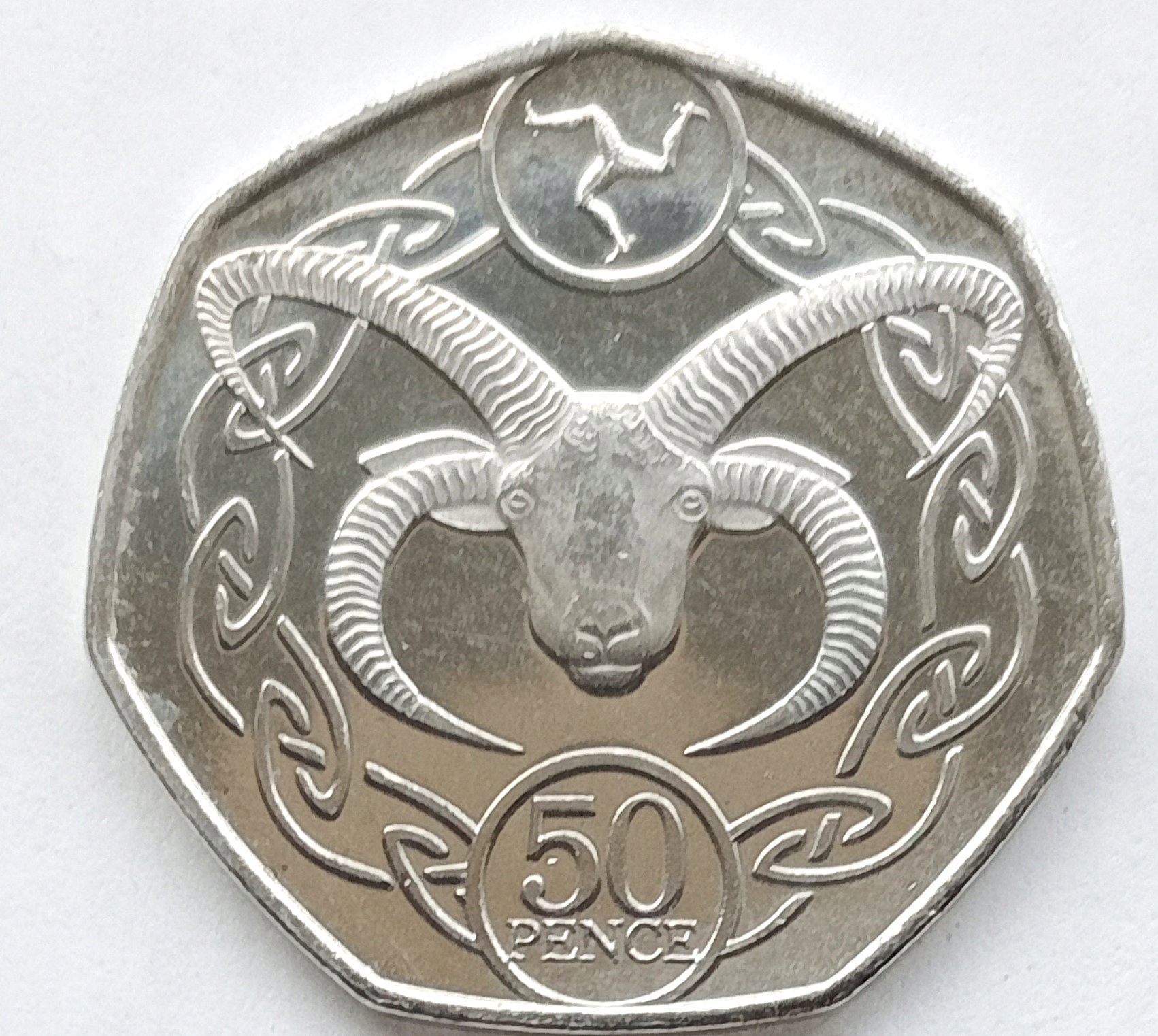 Wyspa Man 50 Pens 2020 Znakomity (XF)