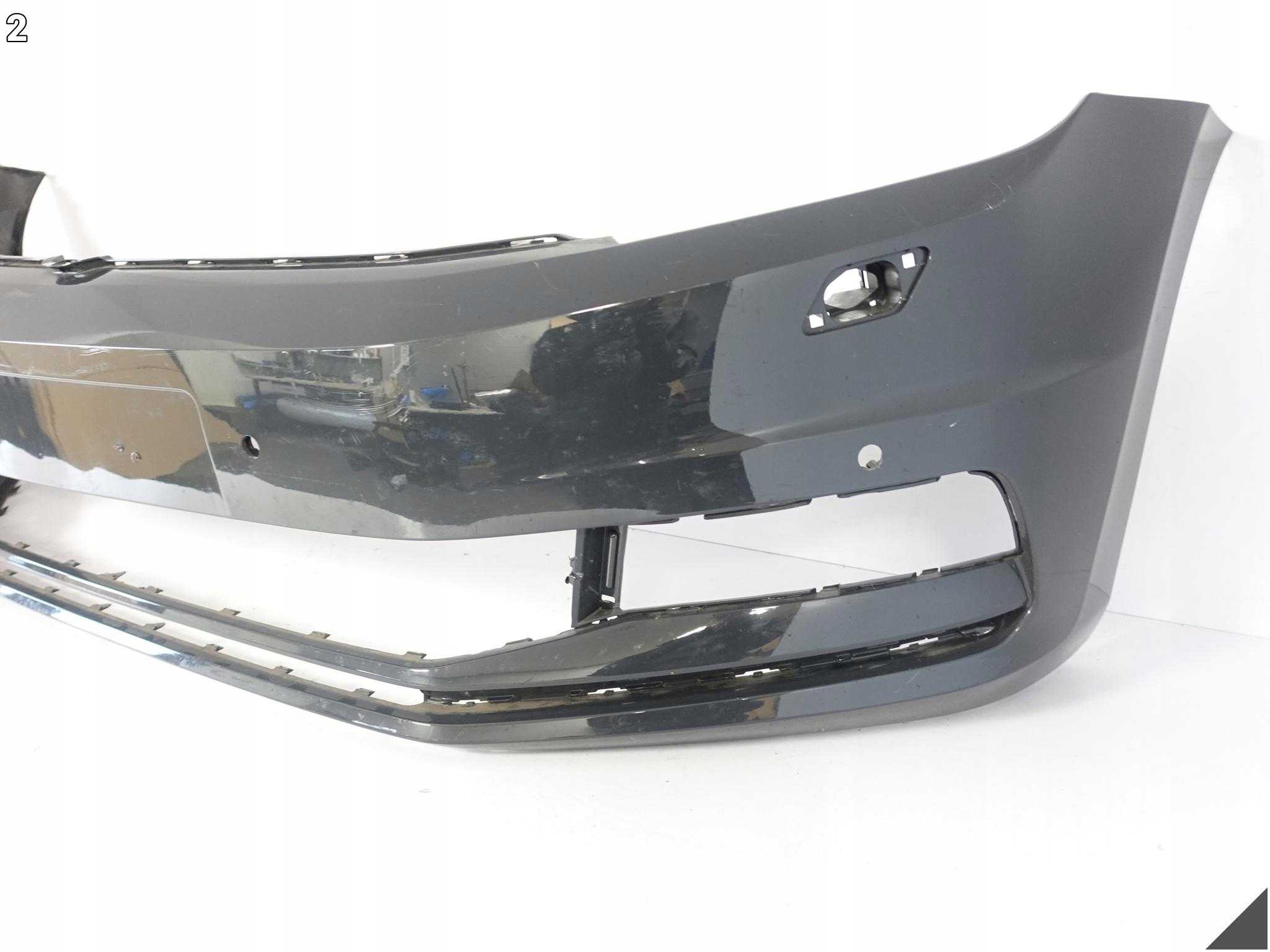 VW TOURAN II 5TA 15- bumper BUMPER + spoiler front (4xPDC/washers)