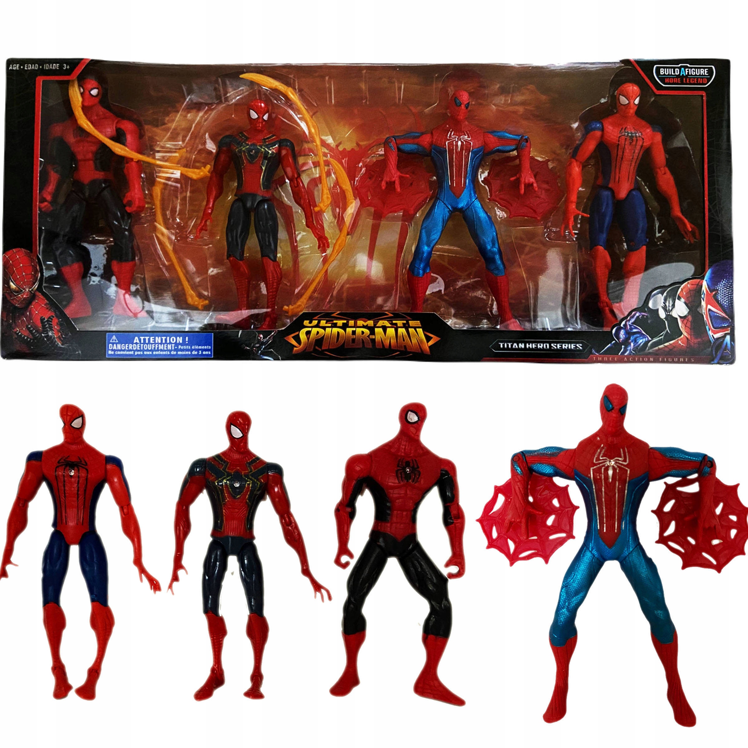 

Spiderman Ultimate Zestaw 4 Duże Figurki Akcesoria