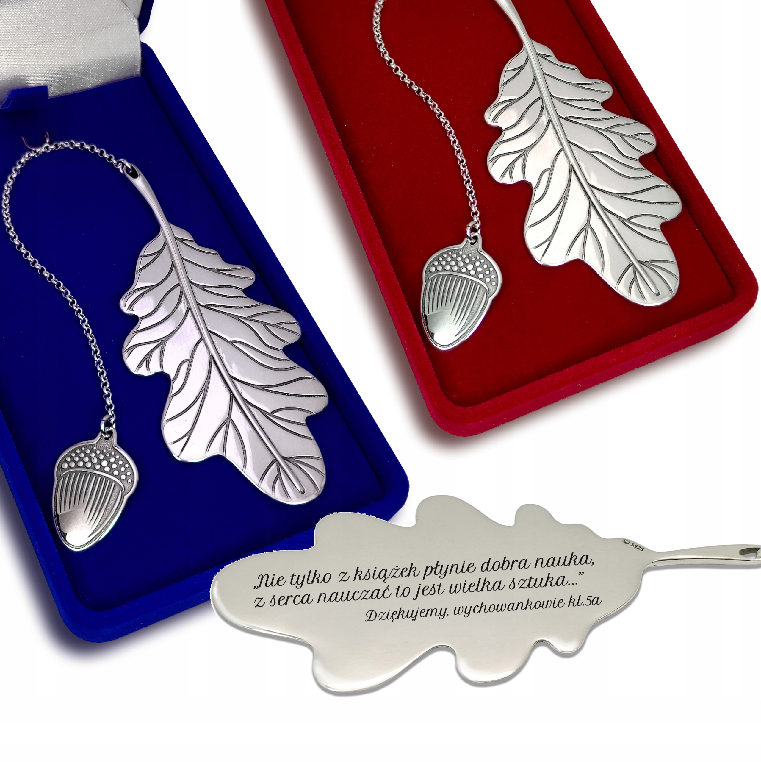 stříbrná záložka dárek pro Učitele Gravírování