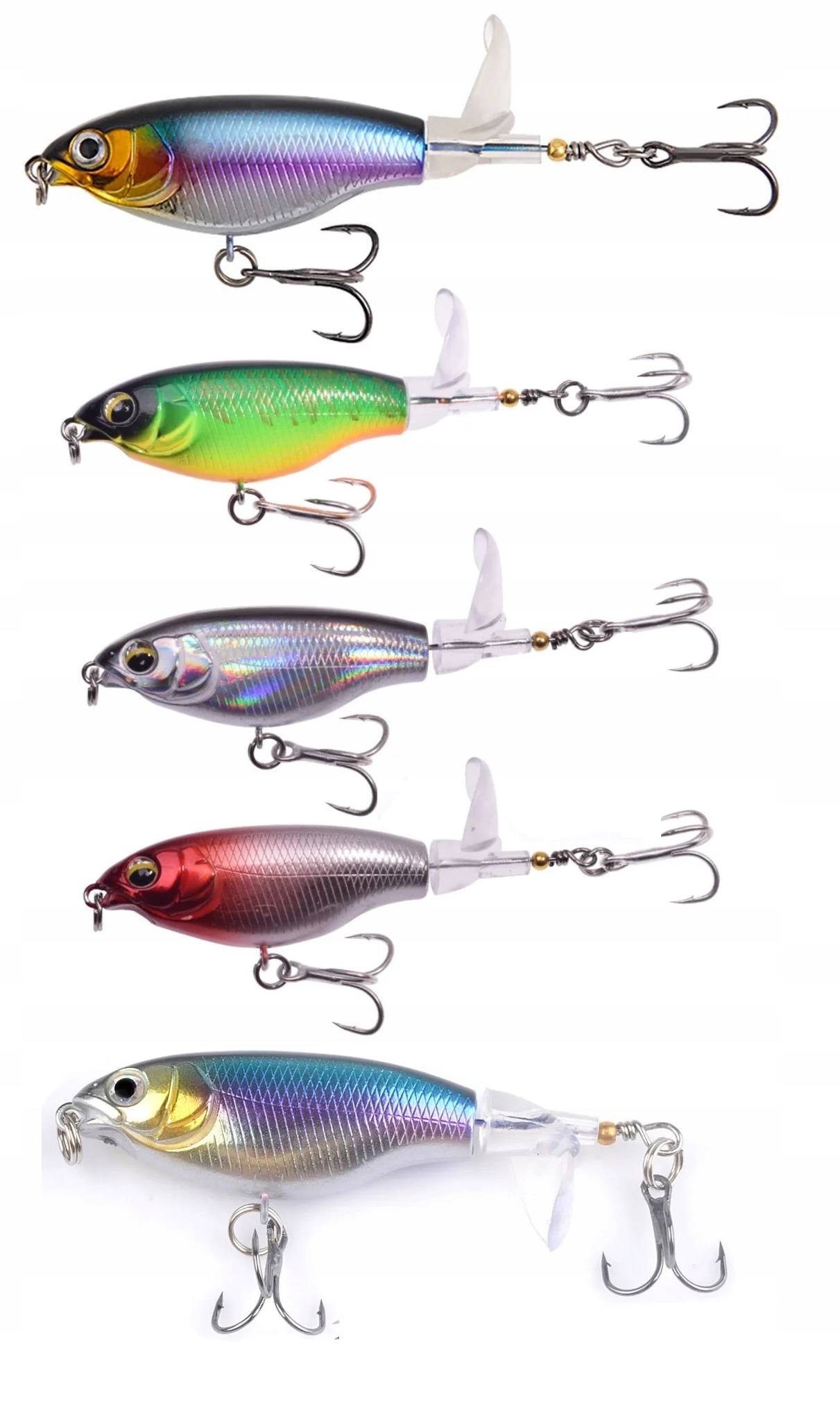 Whopper Plopper Wobler Nowy Model 7cm/6g Łowny Z Obrotową Płetwą Sandacz