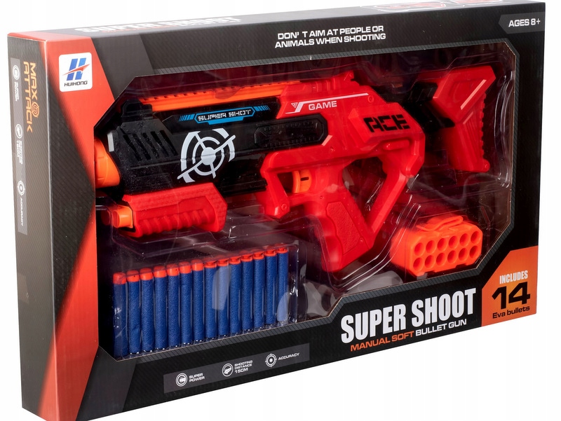 WYRZUTNIA KARABIN PISTOLET NA STRZAŁKI PIANKOWE Certyfikaty, opinie, atesty CE