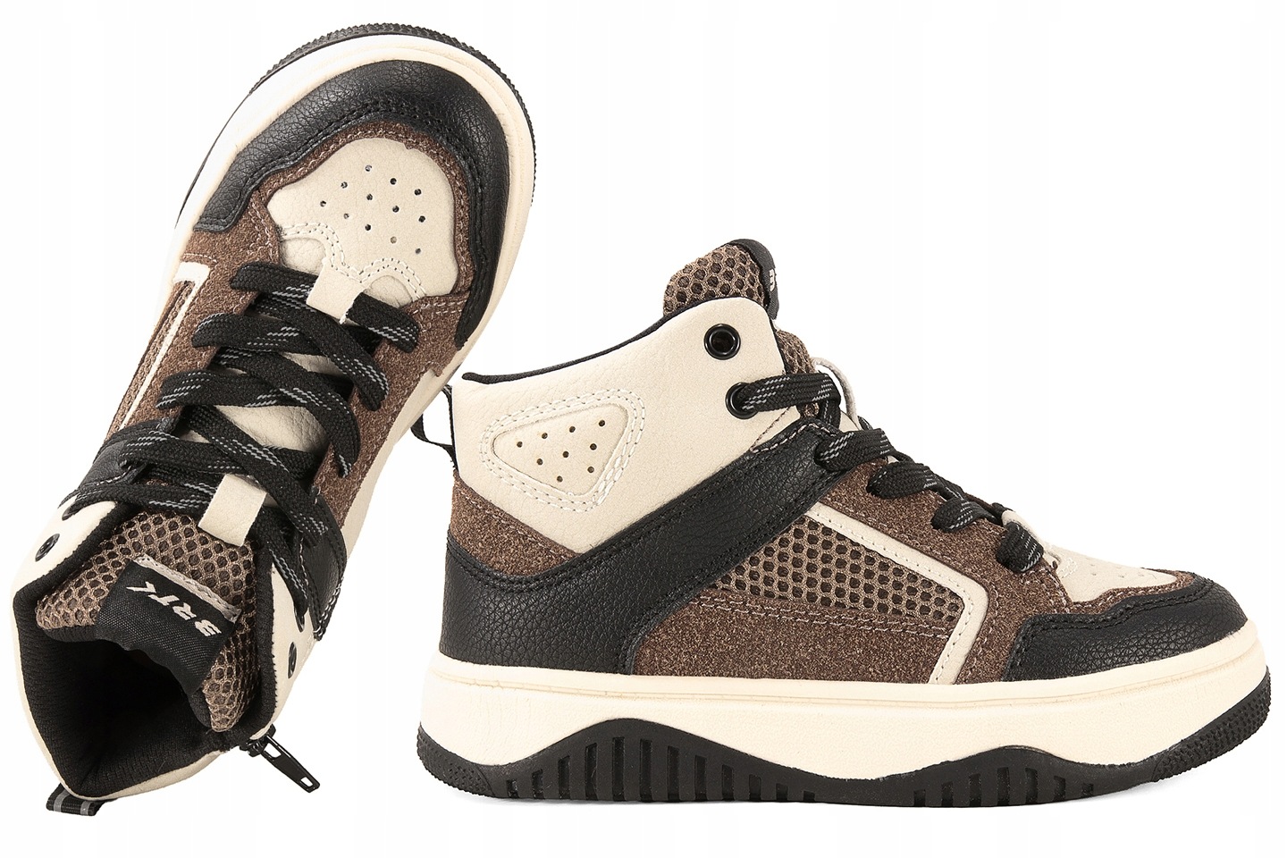 Bartek 8801612 Trzewiki Chłopięce Trampki Wysokie Za Kostkę Brązowy 32