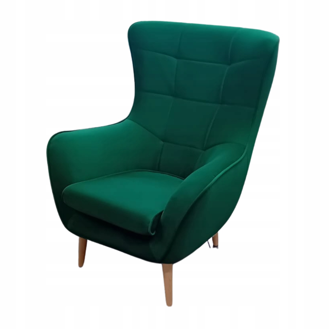 fotel uszak Hornel + pufa (tkanina Spark 15) Głębokość mebla 80 cm