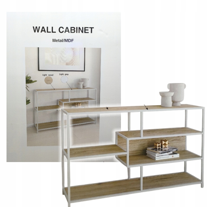 Regał Zd trading 116 cm x 76 cm x 30 cm odcienie beżu