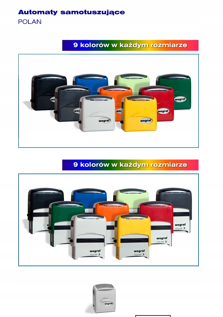 Pieczątka Wagraf POLAN 2s ZA ZGODNOŚĆ Z ORYGINAŁEM Kod producenta WAGRAF2