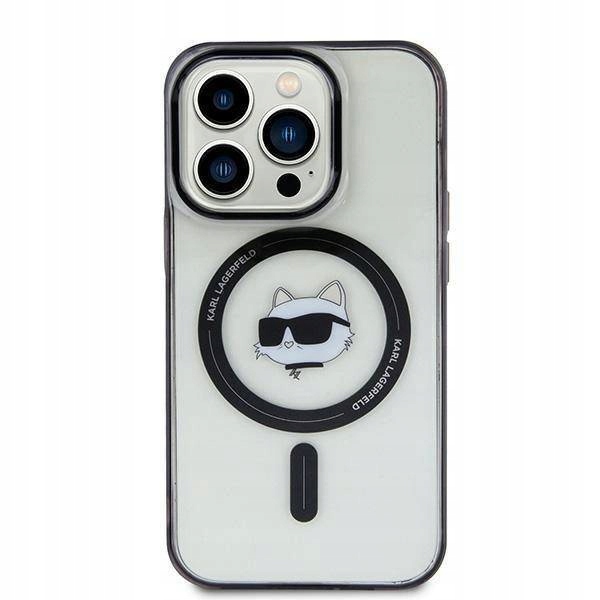 Pouzdro Karl Lagerfeld Choupette's Magsafe pro iPhone 15 Plus Bezbarvé