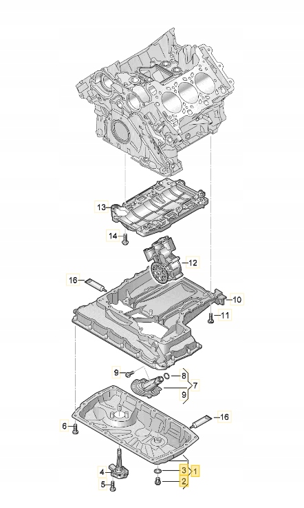 06M103602P - Масляный поддон AUDI A4 (8W) 15-3.0 V6