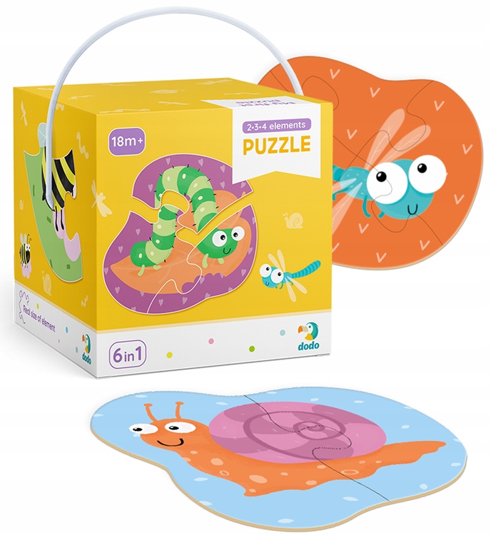 DODO Puzzle 2 3 4 Elementy Owady DOP300253 +18 MSC Kod producenta 241957