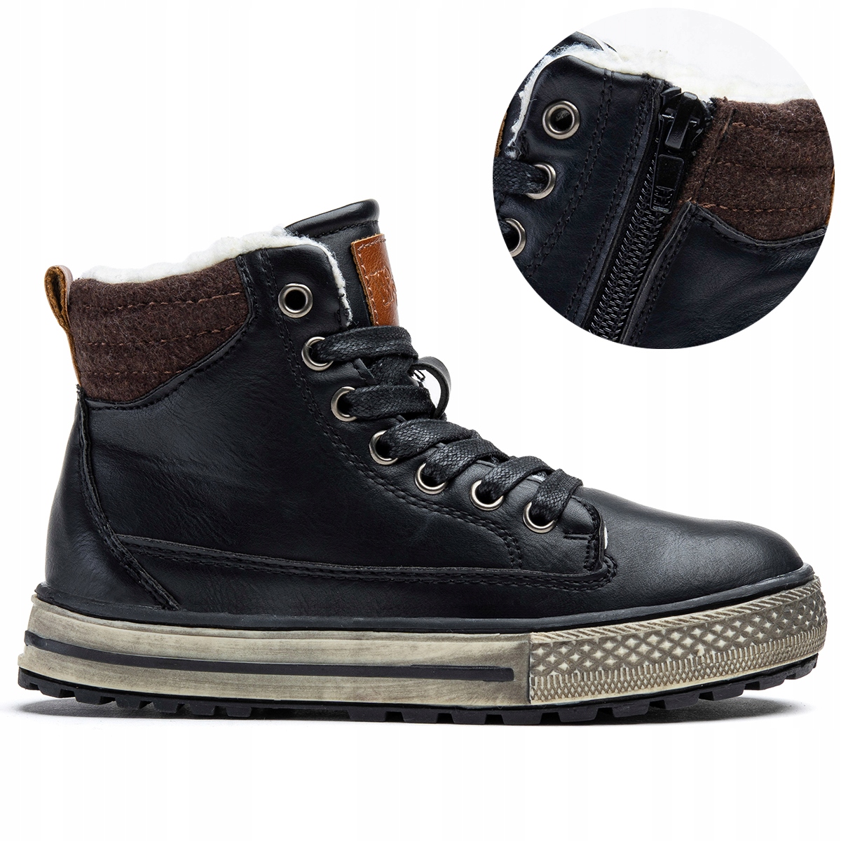 Trzewiki ocieplane lekkie miękkie SUWAK Wojtyłko