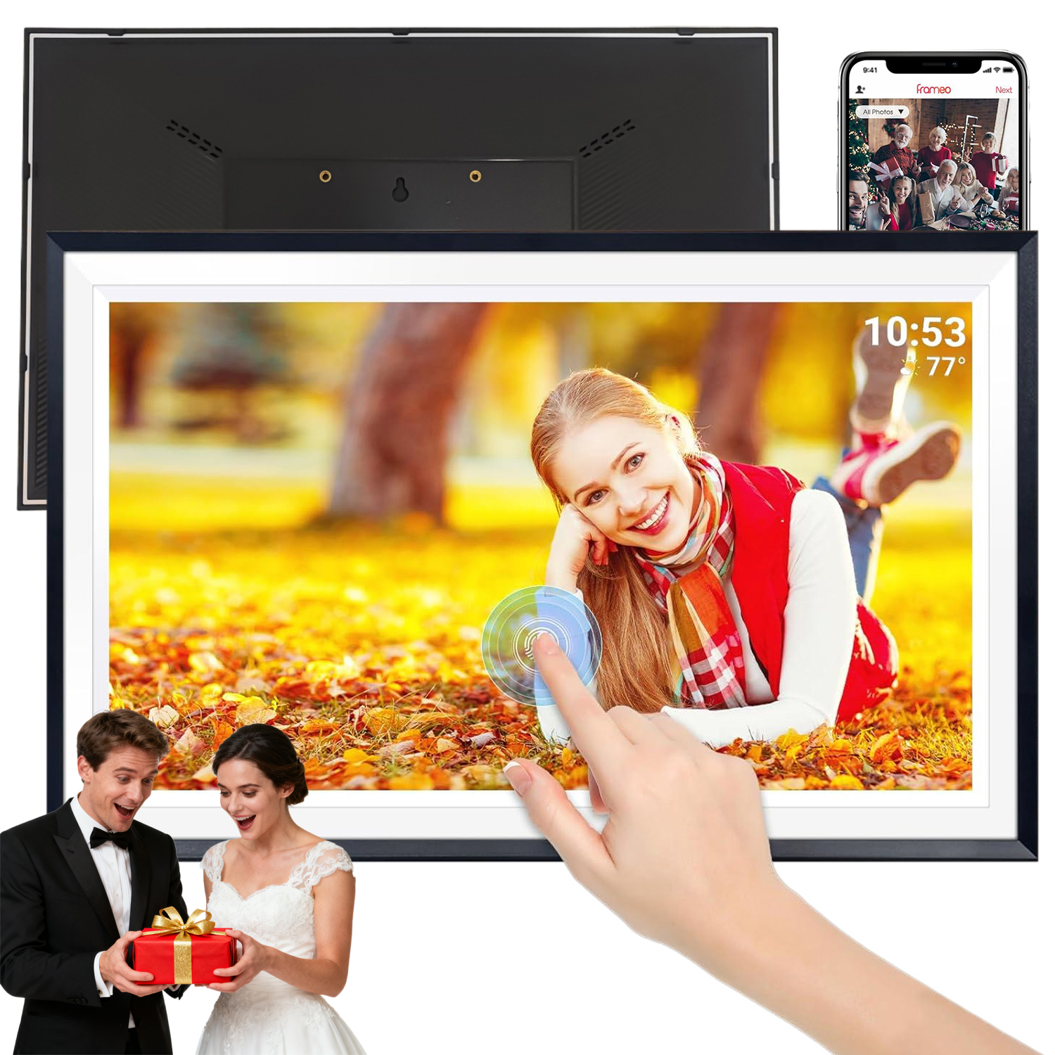 Velký Digitální Rámeček 15.6" Frameo Wi-fi 32GB Ips Fhd Panel S Polské Menu