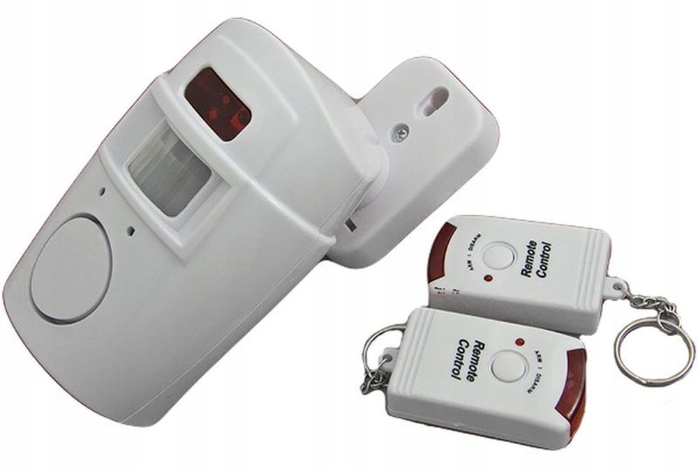 MINI ALARM Bezprzewodowy Czujnik Ruchu + 2 Piloty