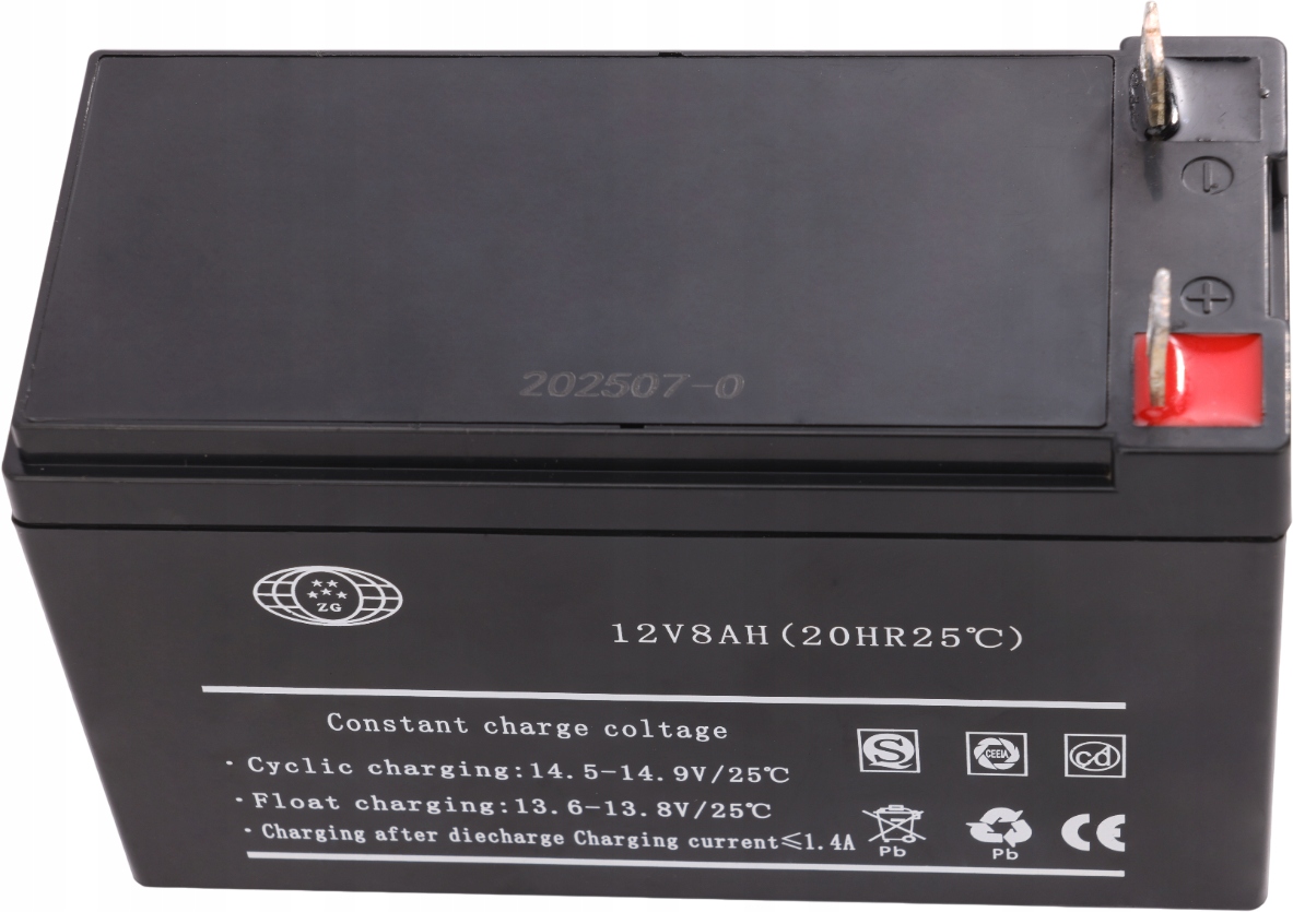 Akumulator 12V 8AH Agm Żelowy KD101 Do Ups Alarmu Zabawki Łodzi Led