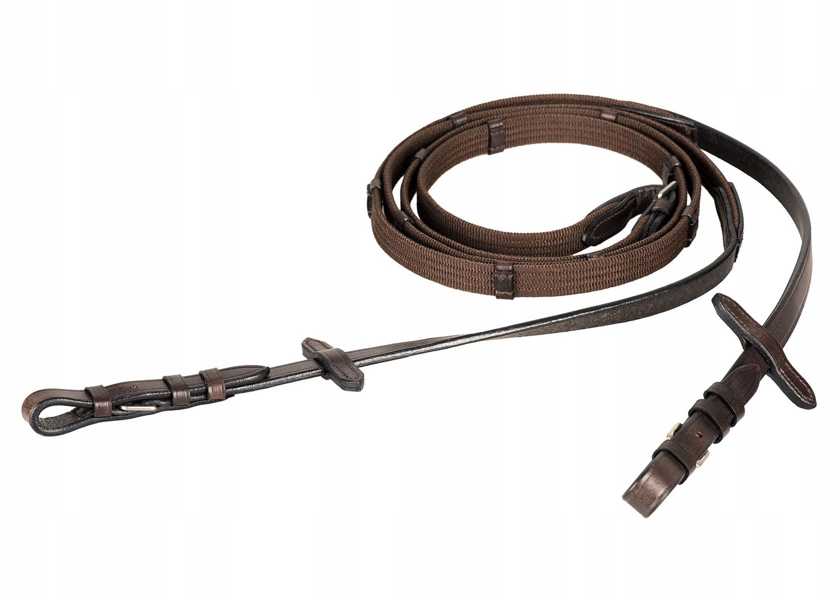 WODZE PARCIANE DO JAZDY KONNEJ DLA KONI KOŃ ZE STOPERAMI BRĄZOWE FULL