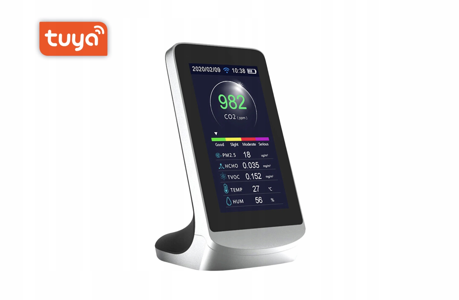 Bot Chytrý monitor kvality vzduchu AQ1 WiFi Tuya CO2, Tvoc, Hcho, PM2.5