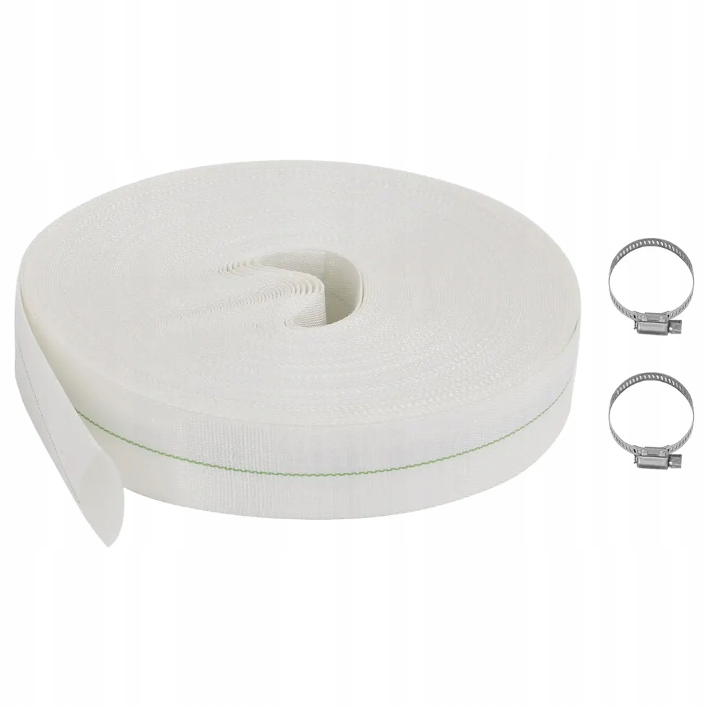 Elastická plochá hadice bílá 50 m, průměr 25 mm, tlak 8 barů