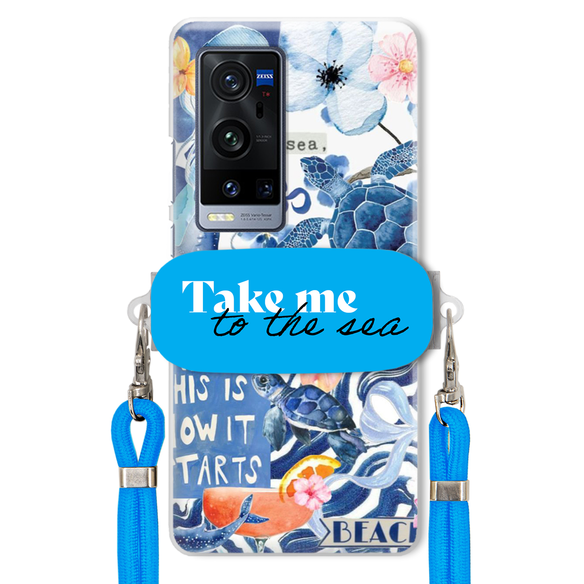 Puzdro pre Vivo X60 Pro Plus Premium Vodítko Blue Držiak Take Me To The Sea