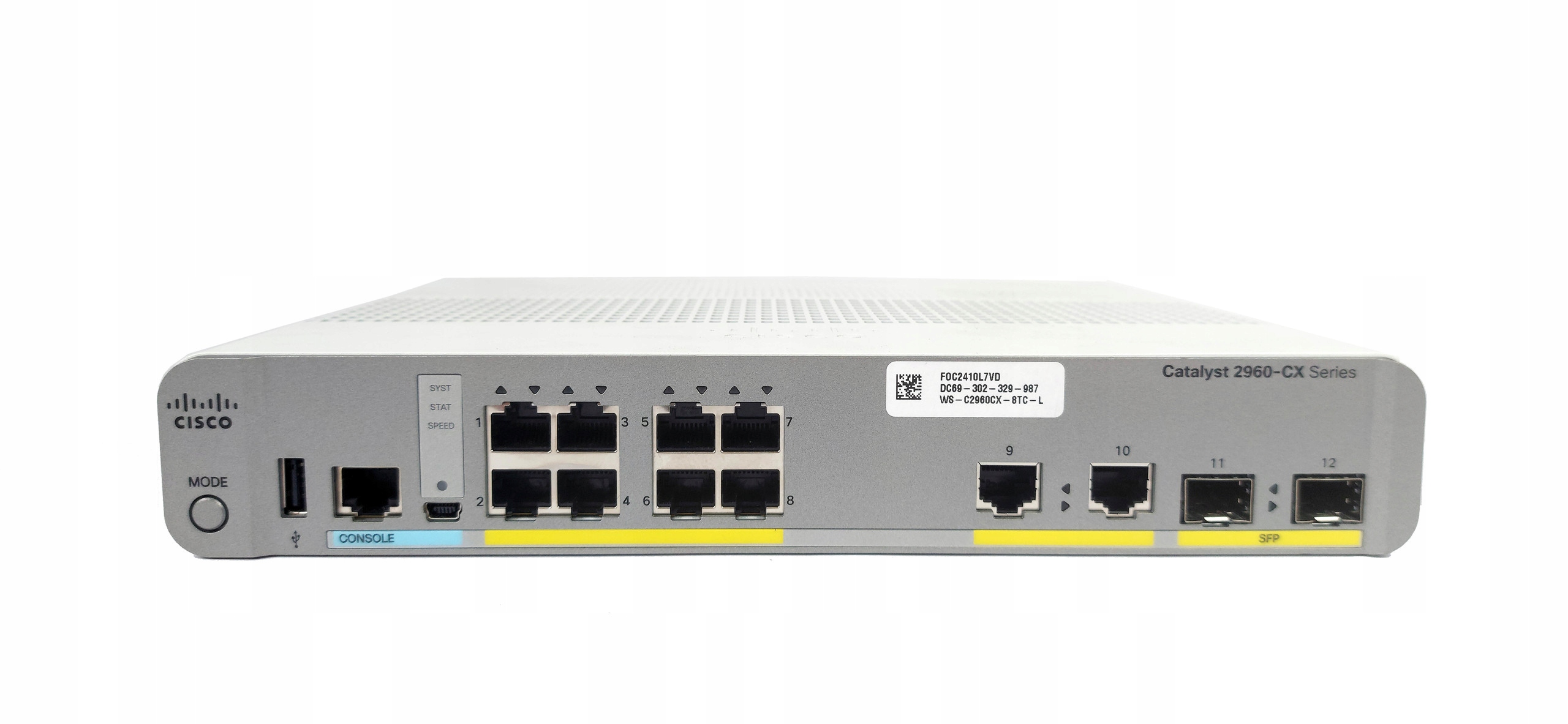 Sieťový prepínač Cisco WS-C2960CX-8TC-L portov