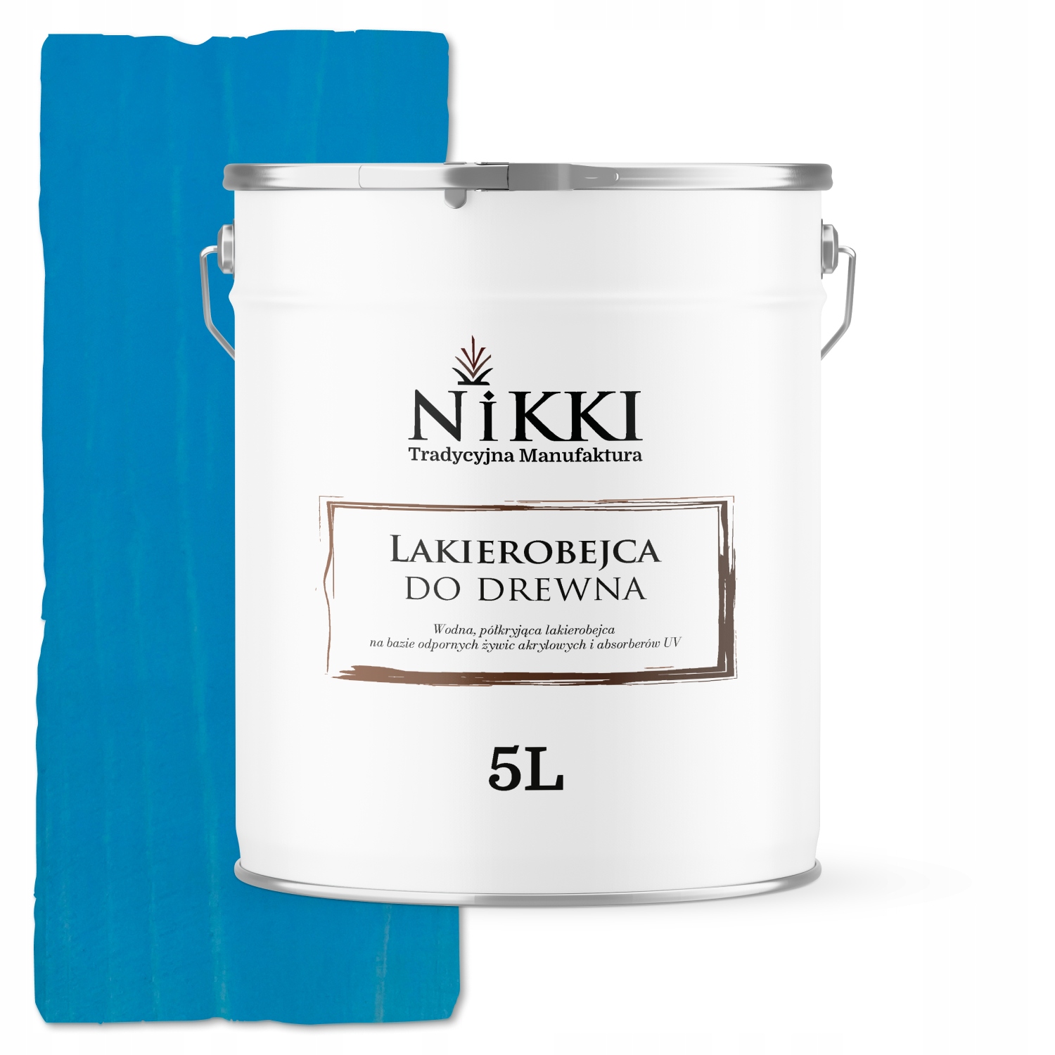 Lak Na Drevo 3V1 Extra Lazúra Farba Modrá Saténová 5L Ochranná