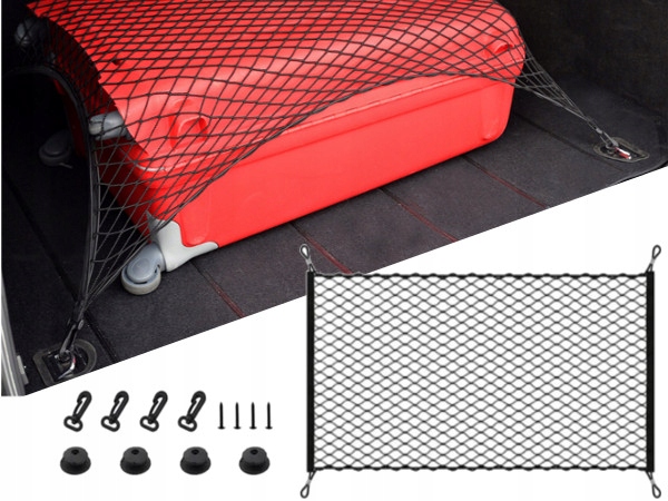 110x60 Duża Siatka do Bagażnika Auta Samochodowa Organizer Elastyczna Mocna