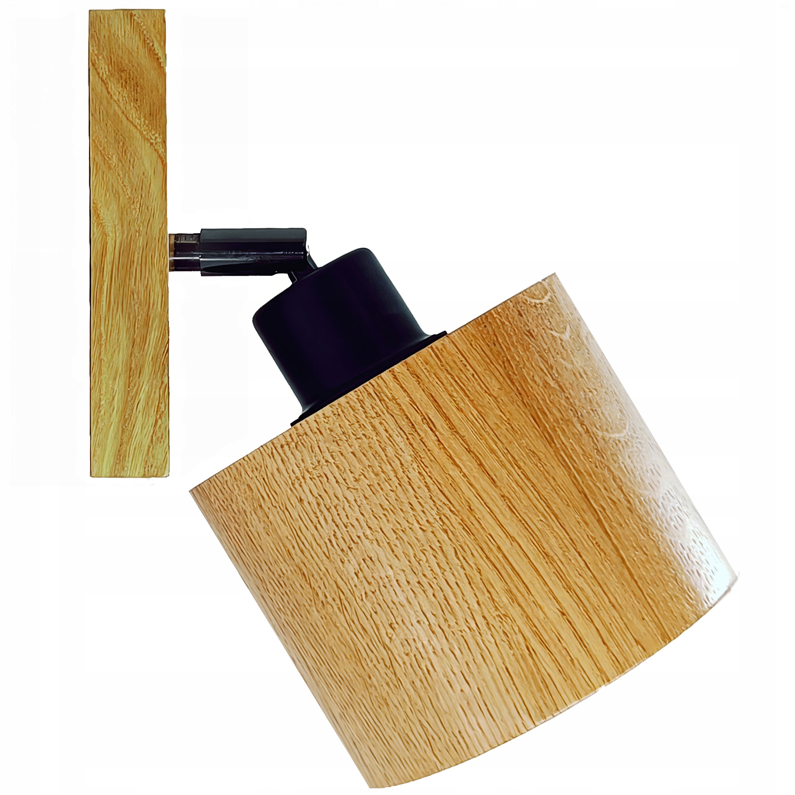 Kinkiet ścienny lampa ścienna Antilia loft drewniana Dąb fi135 Stylowa