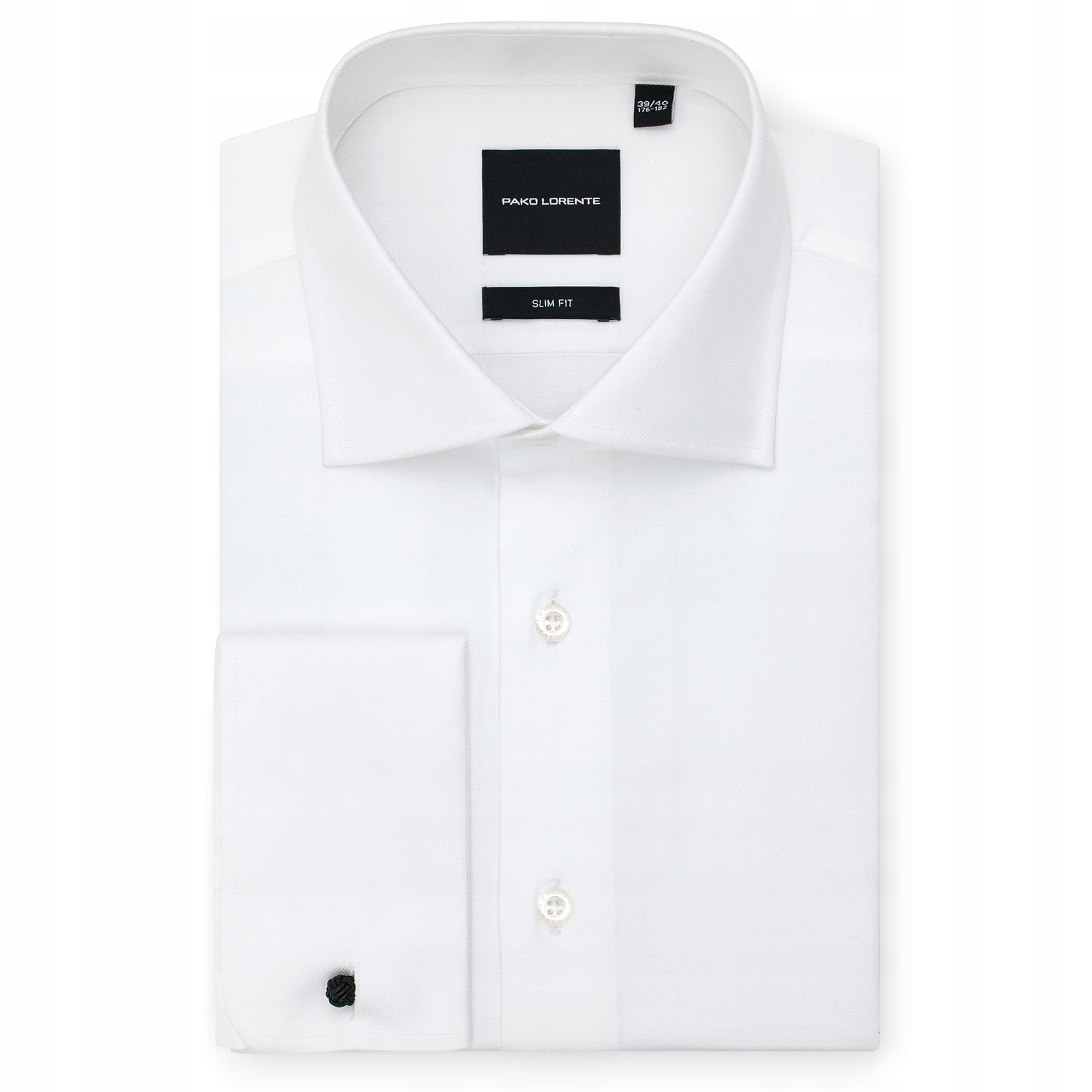 Bílá pánská košile Rukáv na sponky Pako Lorente vel 43-44/164-170