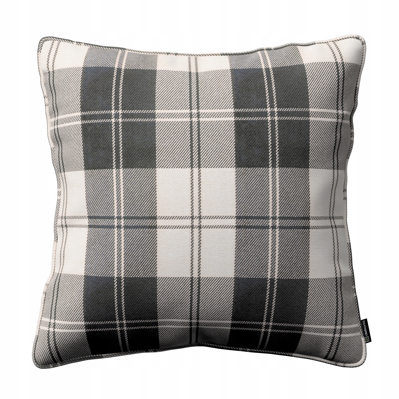 Dekoria Povlak na polštář Gabi, černobílá mřížka