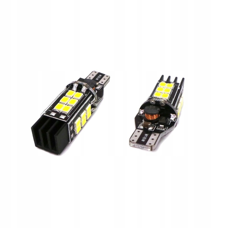

W16W Led T15 12V-24V 19W Canbus b.mocna biała