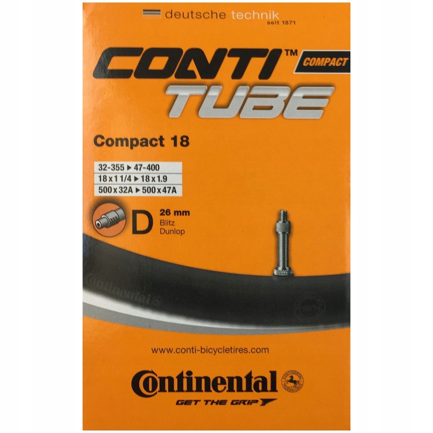 Continental Compact 18 cali 32-47mm dętka Dunlop