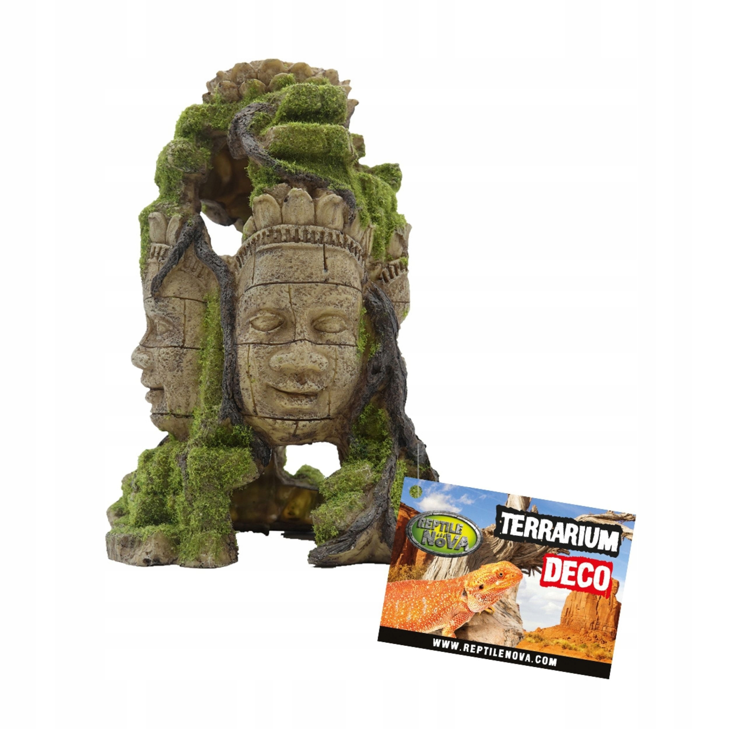 Levně Reptile Nova Úkrytová socha s tváří Dekorace do terária 18x15x25 cm