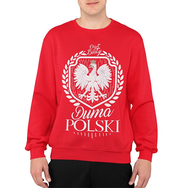 Pánská mikina vlastenecká mikina Pýcha Polský Červená vel. XL