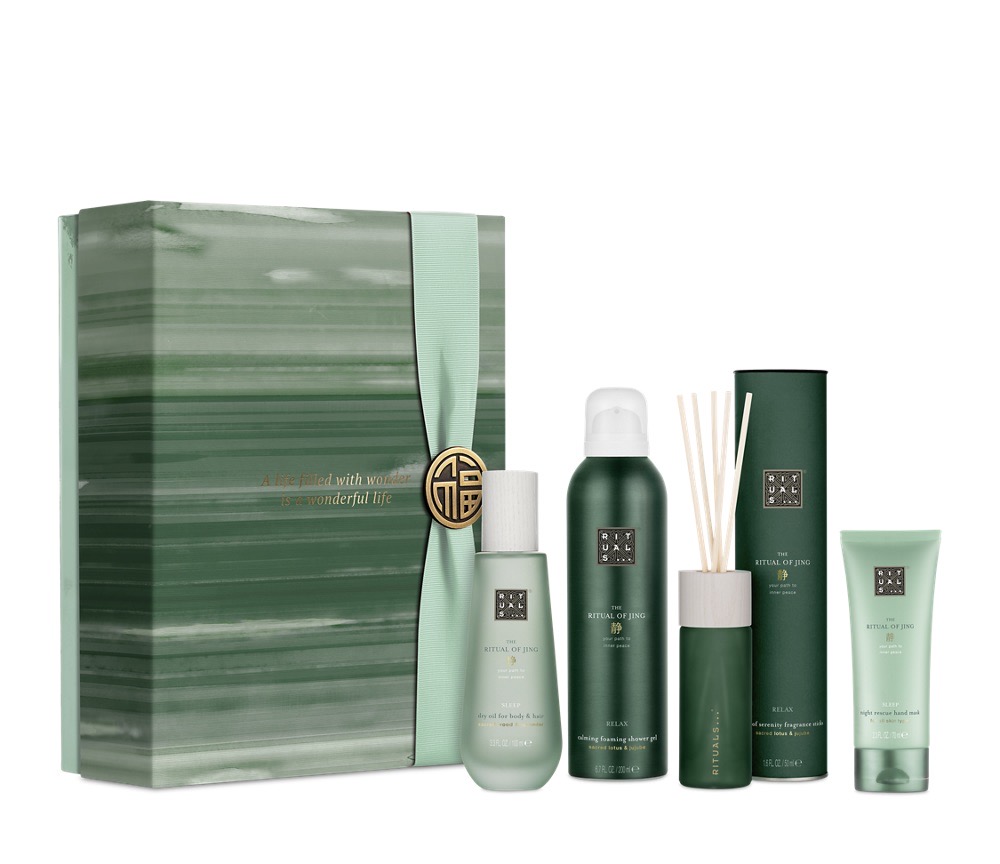 Zestaw Kosmetyków XL Rituals Jing Zapach Spray Patyczki Krem Pianka