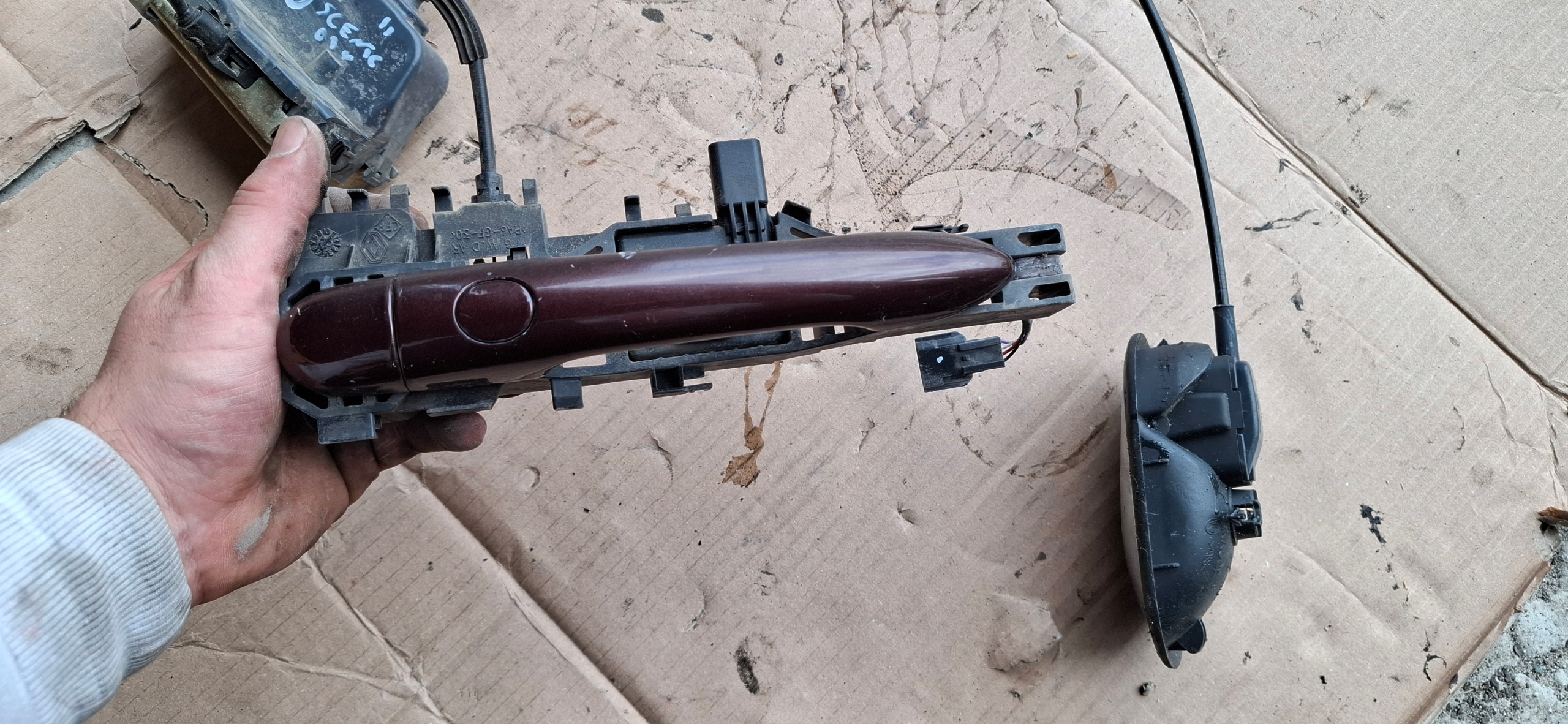 handle lock door KOMPLET right rear part RENAULT SCENIC II TED70