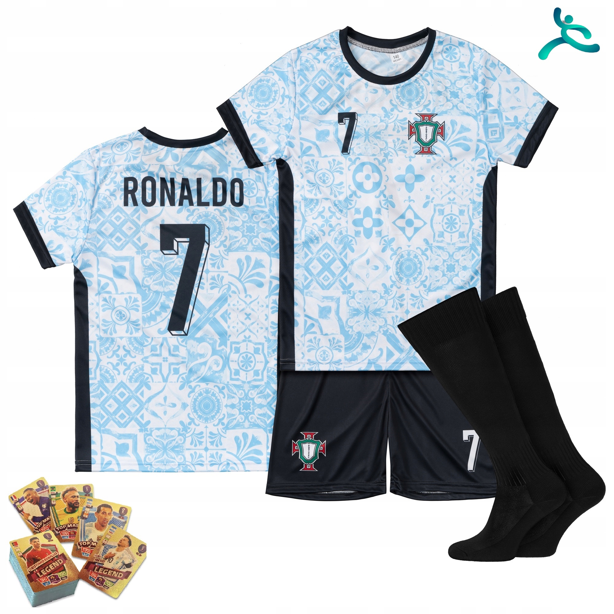 Fotbalové oblečení komplet dárek Ronaldo Portugalsko vel. 146