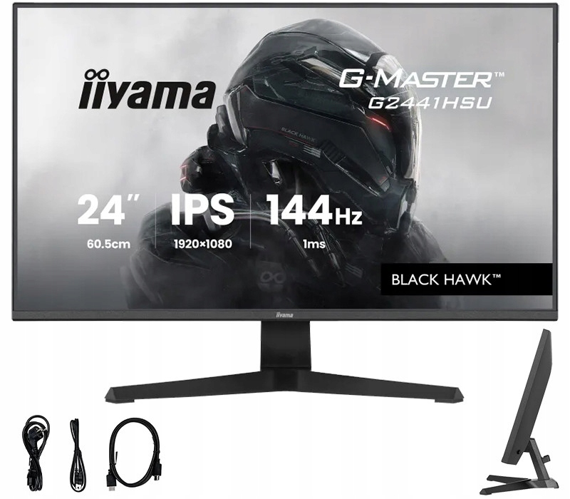 Monitor iiyama G-Master G2441HSU-B1 Black Hawk 24 Ips Led 144Hz 1ms /hdmi,