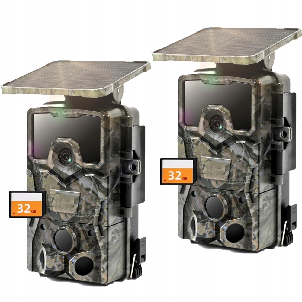 2 Kusy Phototrap Ir Lesní Kamera Mpx 48Mpx 4K 36 Led Noční Režim S 32GB