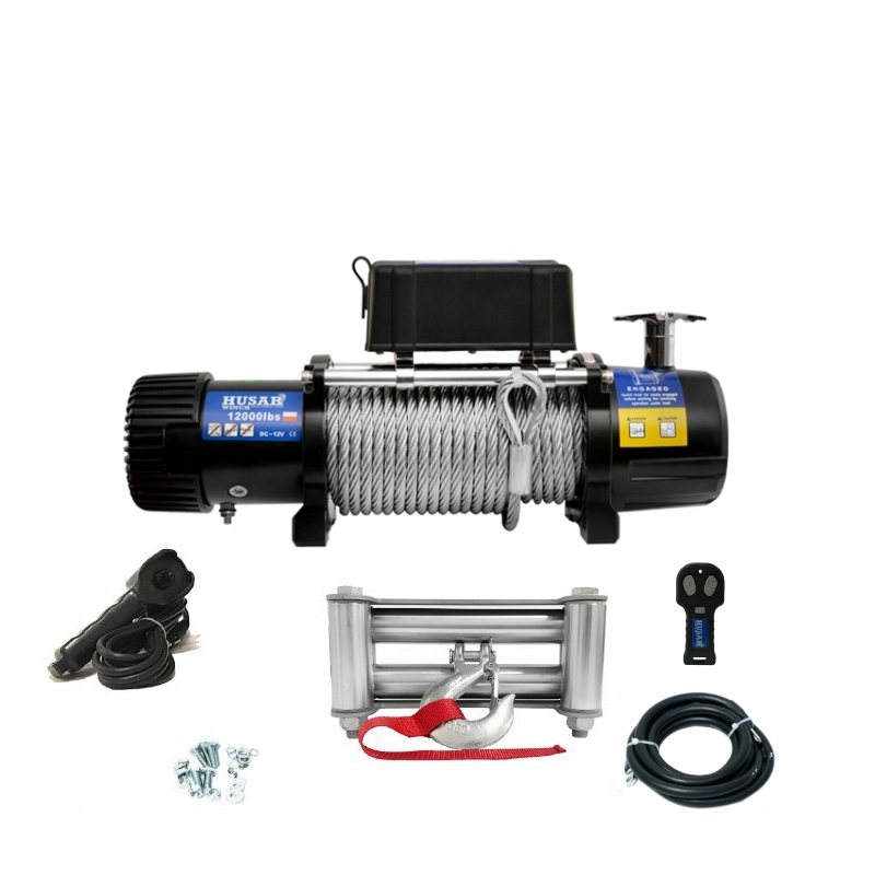Wyciągarka elektryczna Husar Winch BST12000LBS 12V lina stalowa Uciąg 12000 lb