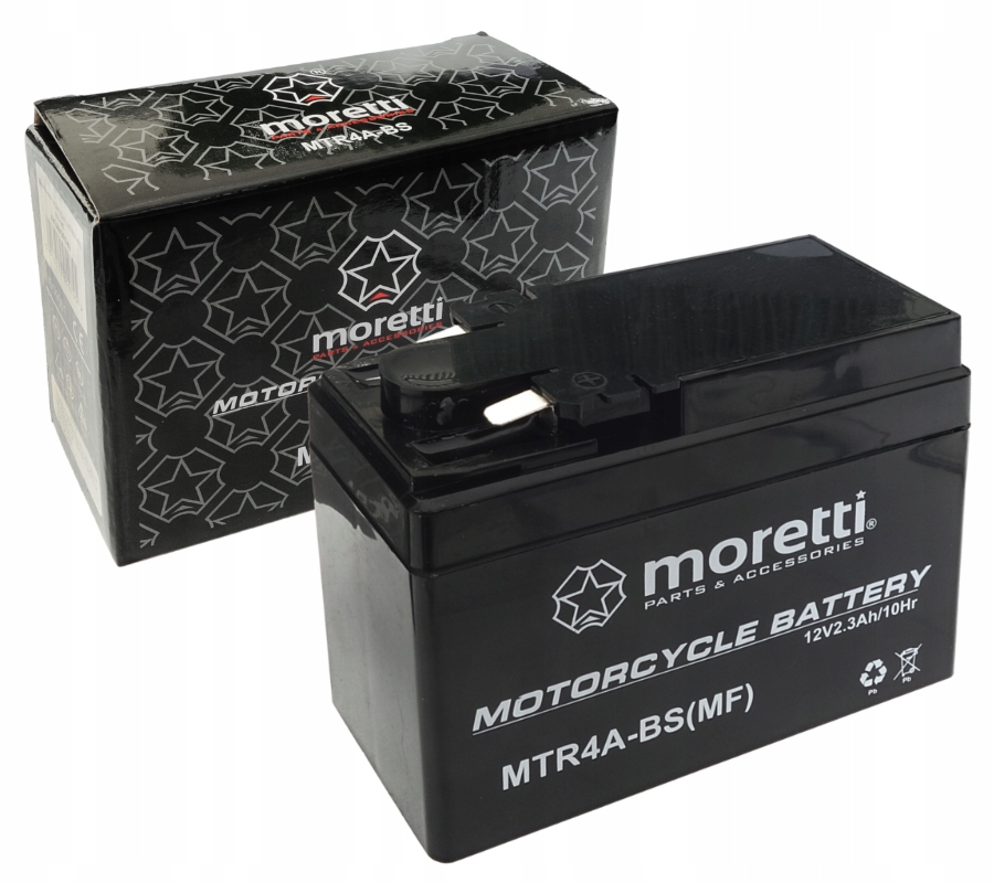

Akumulator żelowy Moretti Agm MTR4A-BS 12 V 2.3 Ah