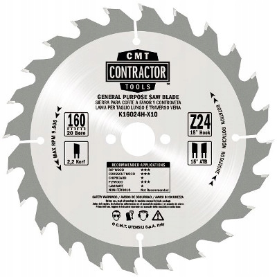 Cmt K13618H-X10 Pila D=136 K=1,5 F=20 Z=18 15°