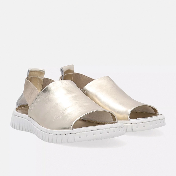 Venezia 4154302 Lam Plat zlaté sandály vel. 37 s gumičkou na patě Kochland